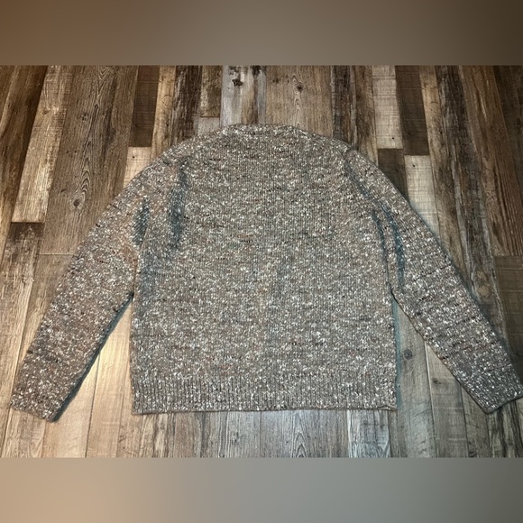 Helmut Lang Panelled Donegal Wool Alpaca and Silk-Blend Men's Sweater Brown XL - Picture 7 of 7